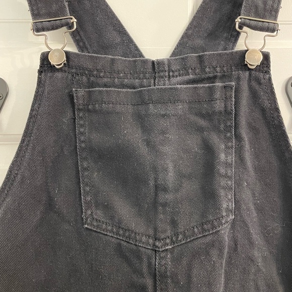 Forever 21 Black Jean Mini Overall Dress size L - Picture 3 of 6